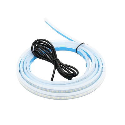 2pcs 12V ไฟหน้ารถกันน้ำแบบยืดหยุ่น LED หลอด Strip ไฟเลี้ยวเบรคไฟ LED DRL