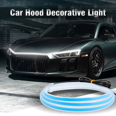 2pcs 12V ไฟหน้ารถกันน้ำแบบยืดหยุ่น LED หลอด Strip ไฟเลี้ยวเบรคไฟ LED DRL