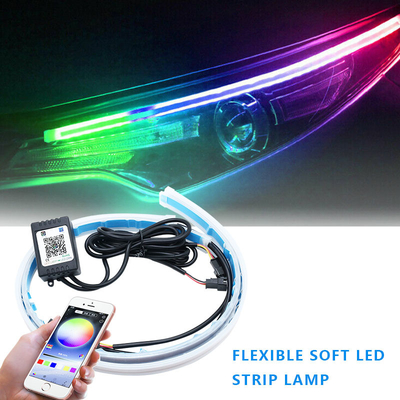 Neon Waterproof Switchback ไฟวิ่งกลางวันอัตโนมัติ RGB APP Control DRL 12 volt