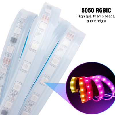 2pcs 30/45/60cm RGBLED ไฟวิ่งกลางวัน Slim Sequential ไฟเลี้ยว LED แบบยืดหยุ่นได้