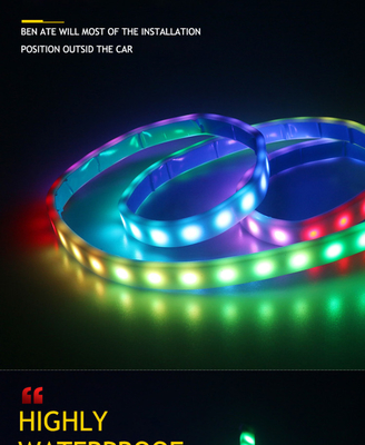 Streamer Waterproof ไฟหน้ารถ Led Tube Strip ไฟเตือนประตูรถฉุกเฉิน 1.2m / 1.5m