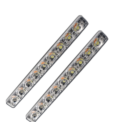 อลูมิเนียมรถยนต์ Drl ไฟหน้ารถ Led Tube Strip สองสีพร้อมเลนส์ ABS