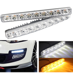 อลูมิเนียมรถยนต์ Drl ไฟหน้ารถ Led Tube Strip สองสีพร้อมเลนส์ ABS