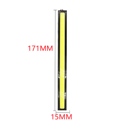 กลางวัน Drl Led ไฟหน้าเตือนฉุกเฉินรถวิ่ง Cob Strip Light