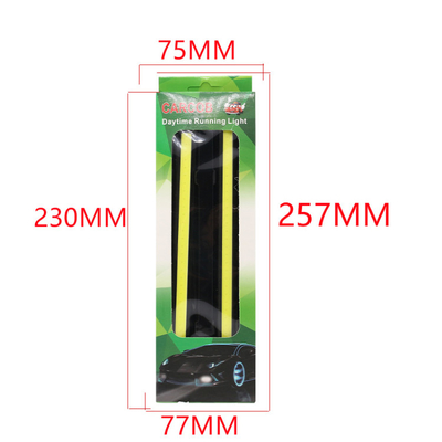 กลางวัน Drl Led ไฟหน้าเตือนฉุกเฉินรถวิ่ง Cob Strip Light