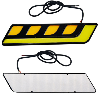 ไฟวิ่งกลางวัน LED สองสี BMW ไฟเตือนฉุกเฉินแถบอลูมิเนียม Cob