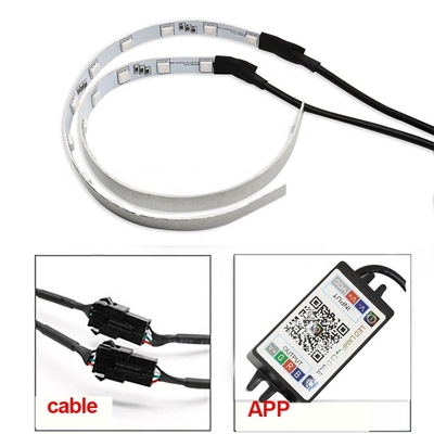 360 องศา RGB ตกแต่ง RingLED รถ Ambient Lights Devil Eyes ไฟรถยนต์