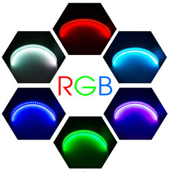 IP 67 LED รถ Ambient Lights APP ควบคุมไฟหน้า Angel Eye Kits 360 องศา SMD Demon Halo Rings Kit