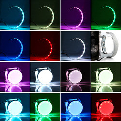 DC12V 5000lm APP Control LED รถ Ambient Lights โปรเจคเตอร์ SMD Auto Styling Demon Led Halo Rings Kit