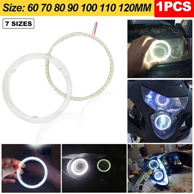 รถจักรยานยนต์ DRL LED รถ ไฟตัดหมอก COB 60 มม. 70 มม. 80 มม. 90 มม. 100 มม. 110 มม