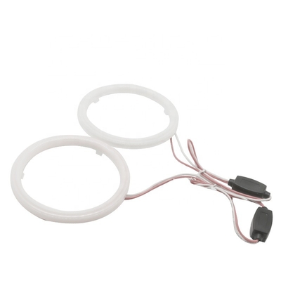 Cotton Light Cob Led Angel Eyes ไฟหน้ารถ 70 มม. สีแดงสีน้ำเงินไฟตัดหมอก 12-18V 60 มม. 80 มม