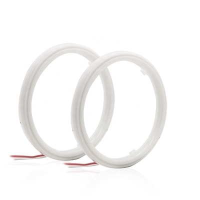 Cotton Light Cob Led Angel Eyes ไฟหน้ารถ 70 มม. สีแดงสีน้ำเงินไฟตัดหมอก 12-18V 60 มม. 80 มม
