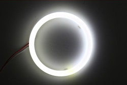 Cotton Light Cob Led Angel Eyes ไฟหน้ารถ 70 มม. สีแดงสีน้ำเงินไฟตัดหมอก 12-18V 60 มม. 80 มม