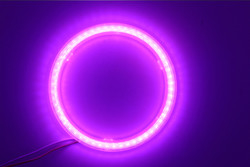 Cob Angel Eyes ไฟ LED รถ Ambient 100 มม. ไฟตัดหมอกสีแดงสีน้ำเงิน 12-18V