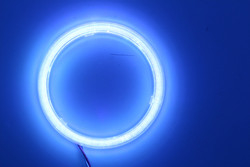 Cob Angel Eyes ไฟ LED รถ Ambient 100 มม. ไฟตัดหมอกสีแดงสีน้ำเงิน 12-18V
