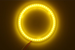 Cob Angel Eyes ไฟ LED รถ Ambient 100 มม. ไฟตัดหมอกสีแดงสีน้ำเงิน 12-18V