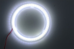 Cob Angel Eyes ไฟ LED รถ Ambient 100 มม. ไฟตัดหมอกสีแดงสีน้ำเงิน 12-18V