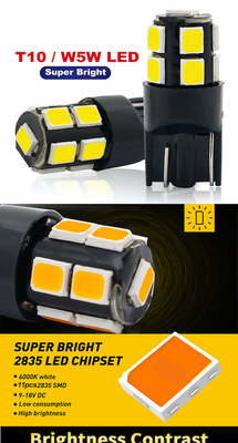 หลอดไฟ LED สีขาว 12V สําหรับรถยนต์ รถบรรทุก และ SUV