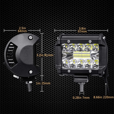 อลูมิเนียมเหล็ก LED ไฟขับรถ 10-30V LED แสงสตาร์สําหรับรถยนต์