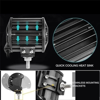 อลูมิเนียมเหล็ก LED ไฟขับรถ 10-30V LED แสงสตาร์สําหรับรถยนต์