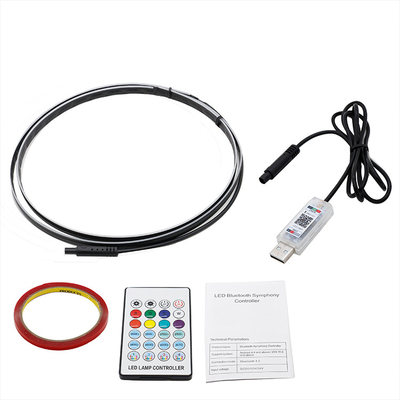 DC5V-12V RGB LED การตกแต่งภายในรถยนต์ บรรยากาศ แสง Acrylic APP การควบคุม สไตล์ซ่อน