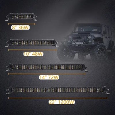 6D Reflector Off Road LED Light Bar 4x4 12V 24V แถวไฟ LED รถยนต์แถวเดียว