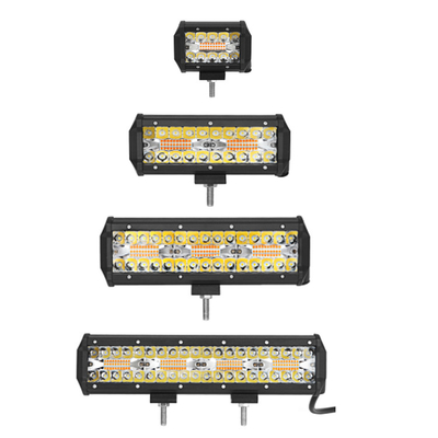 9 นิ้ว 180W ดับเบิลแถว LED แสงบาร์ สีขาว / แอมเบอร์ สําหรับรถนอกถนน
