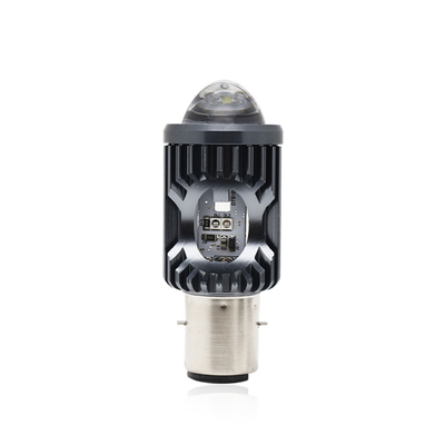 มินิ ไฟขับรถ DRL มอเตอร์ไซค์ ไฟหน้า LED หลอดไฟ H4 H6 BA20D P15D รถยนต์ มะลาตาโปรเจคเตอร์ เลนส์สองสี