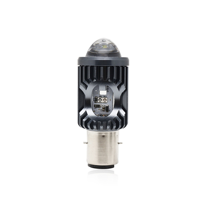 มินิ ไฟขับรถ DRL มอเตอร์ไซค์ ไฟหน้า LED หลอดไฟ H4 H6 BA20D P15D รถยนต์ มะลาตาโปรเจคเตอร์ เลนส์สองสี