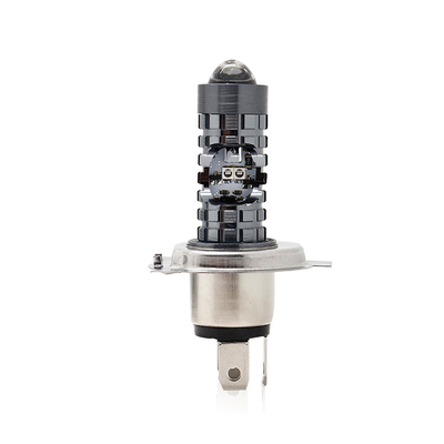มินิ ไฟขับรถ DRL มอเตอร์ไซค์ ไฟหน้า LED หลอดไฟ H4 H6 BA20D P15D รถยนต์ มะลาตาโปรเจคเตอร์ เลนส์สองสี