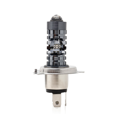 มินิ ไฟขับรถ DRL มอเตอร์ไซค์ ไฟหน้า LED หลอดไฟ H4 H6 BA20D P15D รถยนต์ มะลาตาโปรเจคเตอร์ เลนส์สองสี