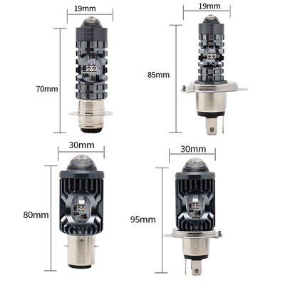 มินิ ไฟขับรถ DRL มอเตอร์ไซค์ ไฟหน้า LED หลอดไฟ H4 H6 BA20D P15D รถยนต์ มะลาตาโปรเจคเตอร์ เลนส์สองสี