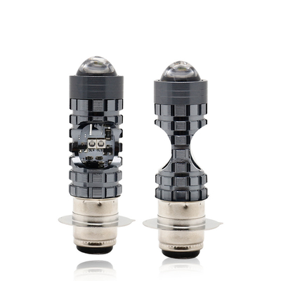 มินิ ไฟขับรถ DRL มอเตอร์ไซค์ ไฟหน้า LED หลอดไฟ H4 H6 BA20D P15D รถยนต์ มะลาตาโปรเจคเตอร์ เลนส์สองสี