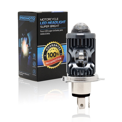 มินิ ไฟขับรถ DRL มอเตอร์ไซค์ ไฟหน้า LED หลอดไฟ H4 H6 BA20D P15D รถยนต์ มะลาตาโปรเจคเตอร์ เลนส์สองสี