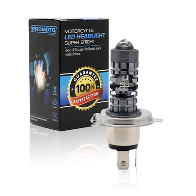 มินิ ไฟขับรถ DRL มอเตอร์ไซค์ ไฟหน้า LED หลอดไฟ H4 H6 BA20D P15D รถยนต์ มะลาตาโปรเจคเตอร์ เลนส์สองสี