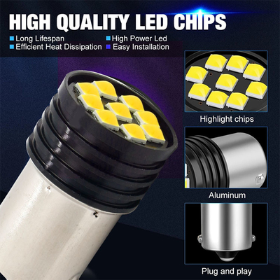 1157 BAY15D LED P21/5W 1156 BA15S P21W หลอด LED 9 SMD 3030 R5W R10W รถยนต์กลับแสงไฟเบรคเท้า