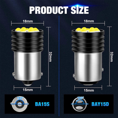 1157 BAY15D LED P21/5W 1156 BA15S P21W หลอด LED 9 SMD 3030 R5W R10W รถยนต์กลับแสงไฟเบรคเท้า