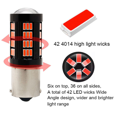 1157 1156 4014 66 SMD LED เบรกไฟ รถยนต์ย้อนหลัง ด้านในหลอดไฟ LED รถยนต์ Canbus
