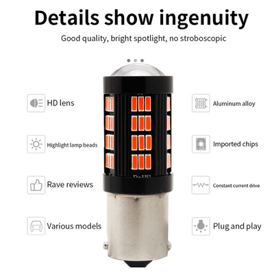 1157 1156 4014 66 SMD LED เบรกไฟ รถยนต์ย้อนหลัง ด้านในหลอดไฟ LED รถยนต์ Canbus