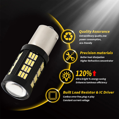 1157 1156 4014 66 SMD LED เบรกไฟ รถยนต์ย้อนหลัง ด้านในหลอดไฟ LED รถยนต์ Canbus