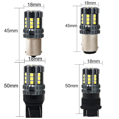 สีขาว LED ไฟสัญลักษณ์การหันรถ อัตโนมัติ 12V 24V 2835 45SMD 1156 1157 T25 3156 3157 T20 7440 7443 Canbus หลอดรถ LED