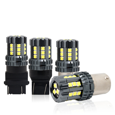 สีขาว LED ไฟสัญลักษณ์การหันรถ อัตโนมัติ 12V 24V 2835 45SMD 1156 1157 T25 3156 3157 T20 7440 7443 Canbus หลอดรถ LED