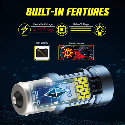 หลอดไฟ LED พร้อม Canbus 2016 120SMD T20 1156 1157 3156 3157 หลอดไฟเบรคสัญญาณหัน LED พร้อมหลอดไฟแฟนอัตโนมัติ