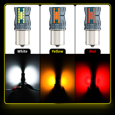 กันน้ํา 12V 1156 3030 24LED+2COB ไฟสัญลักษณ์เบรกหัน 3156 หลอด LED สีสอง