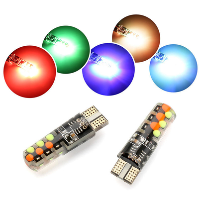 ความสว่าง รถชนิดใหม่ ด้านใน LED หลอดไฟ T10 5050 6SMD สี RGB With RGB With Remote แสงสตรีบ
