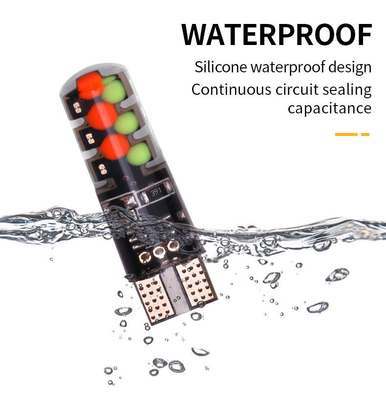 ความสว่าง รถชนิดใหม่ ด้านใน LED หลอดไฟ T10 5050 6SMD สี RGB With RGB With Remote แสงสตรีบ