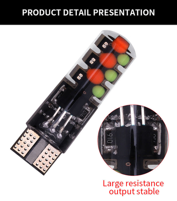 ความสว่าง รถชนิดใหม่ ด้านใน LED หลอดไฟ T10 5050 6SMD สี RGB With RGB With Remote แสงสตรีบ