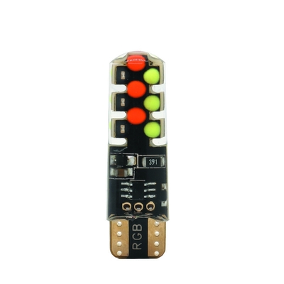 ความสว่าง รถชนิดใหม่ ด้านใน LED หลอดไฟ T10 5050 6SMD สี RGB With RGB With Remote แสงสตรีบ