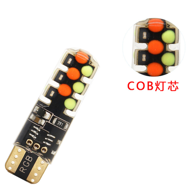 ความสว่าง รถชนิดใหม่ ด้านใน LED หลอดไฟ T10 5050 6SMD สี RGB With RGB With Remote แสงสตรีบ