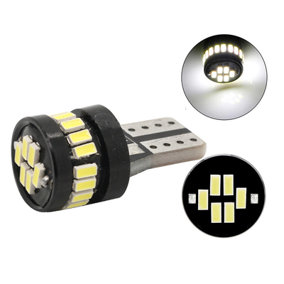 3014 ชิป LED โคมไฟรถยนต์ ไฟขาว มุมขั้ว 360 องศา T10 3014 24smd คอนสแตนท์ คอร์เรนท์ ไฮท์ LED Bulb